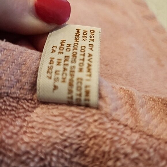 Vintage The Avanti Look Set 1978 Pink Lace 2 Bath Towel Hand Towel Washcloth - Picture 6 of 10